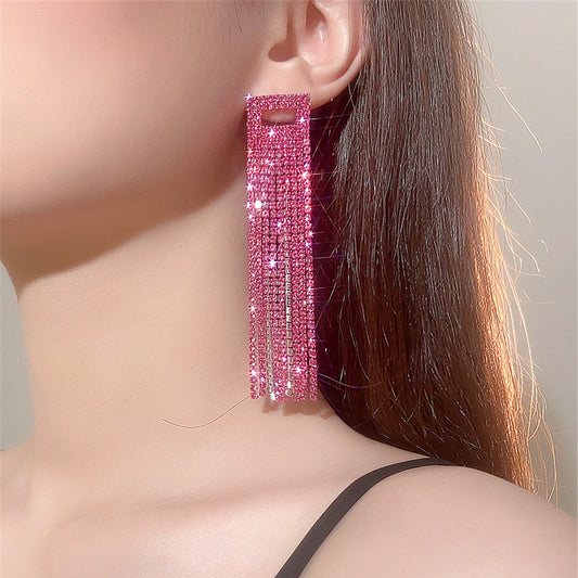 Rhinestone Drop Earrings