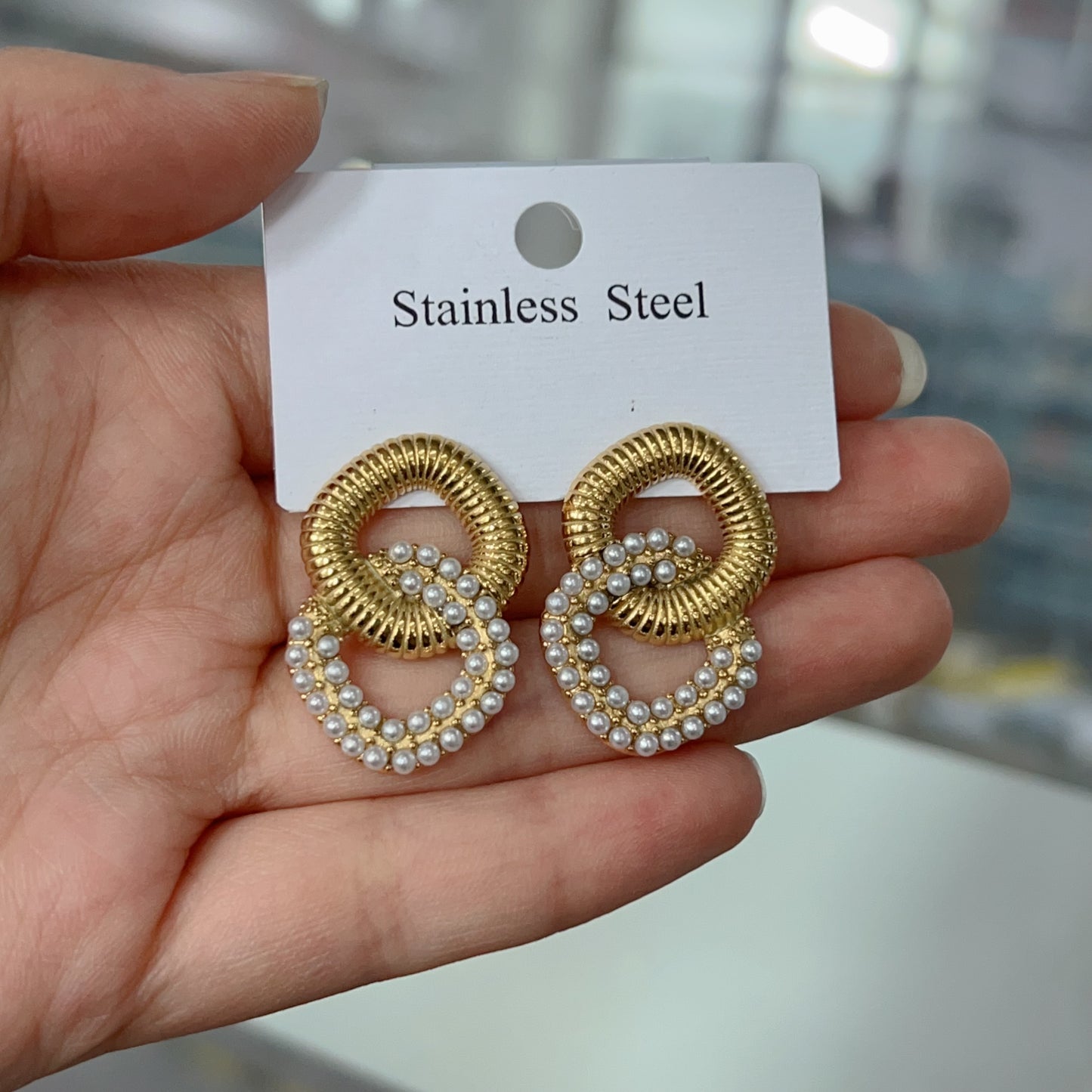 18K Gold Plated Stainless Steel Earrings