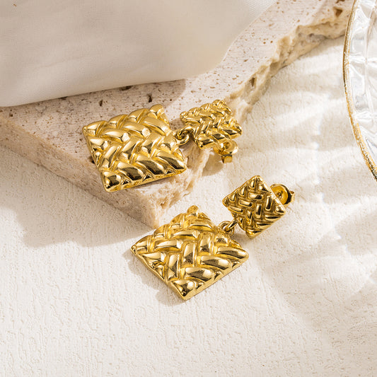 Stainless Steel Gold Plated Earrings