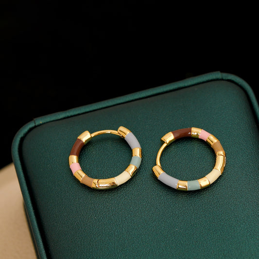 Round Alloy Hoop Earrings