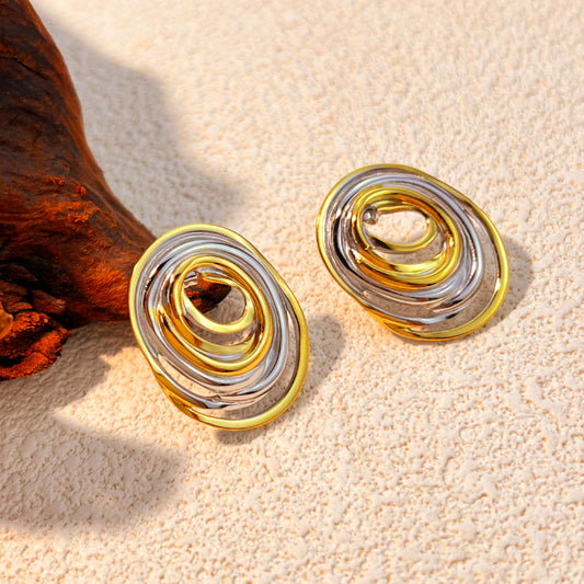 Gold and Silver Ear studs