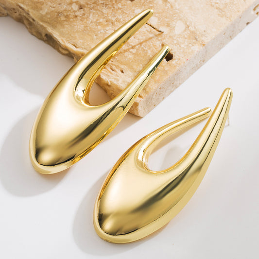 Bold U Shape Alloy Earrings