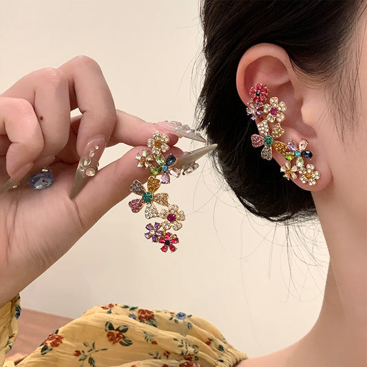 Floral Ear Cuff Pair