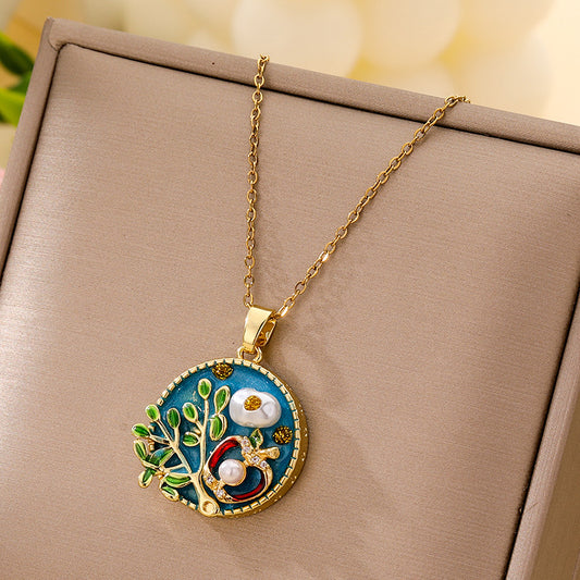 Oil Painting Necklace&nbsp;