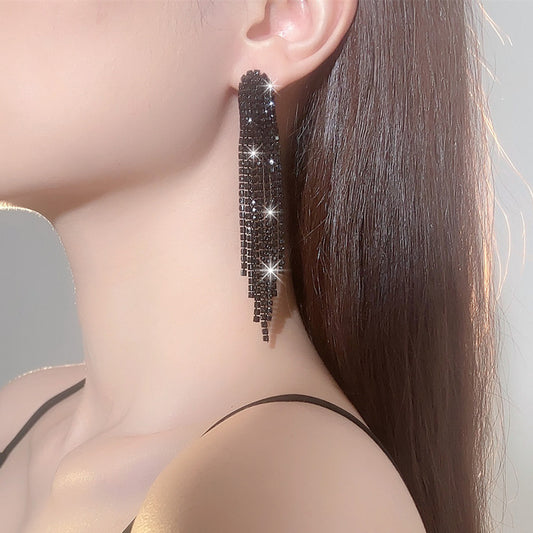 Glam Sparking  Rhinestone Drop Dead Gorgeous Earrings