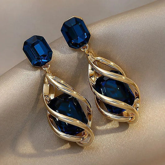 Blue Gemstone Earrings