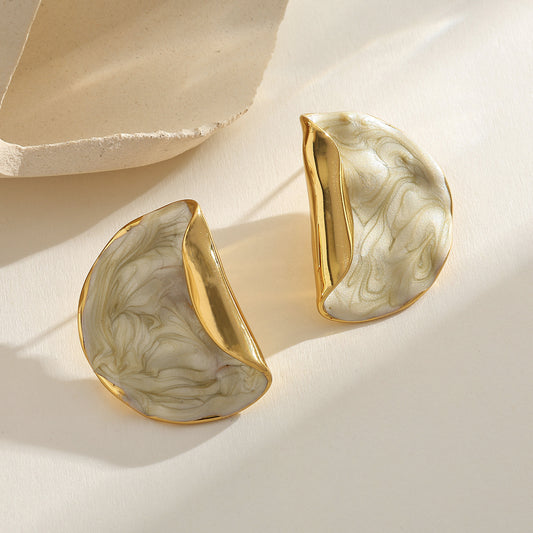 Stainless Steel  18K Gold plated  Oil Drop Earrings for all season fashion jewellery