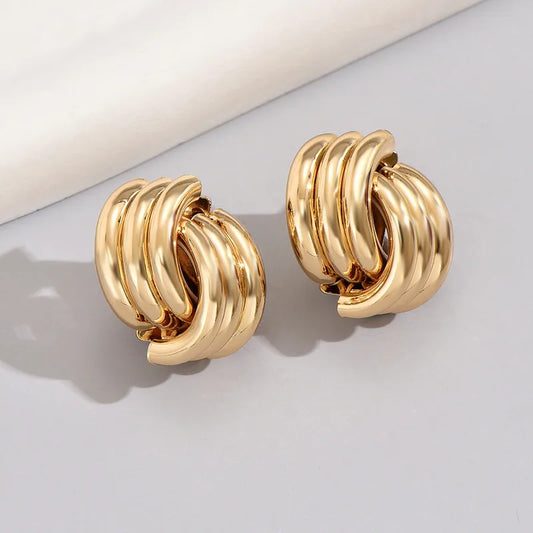 Cute Gold Plated Hoops