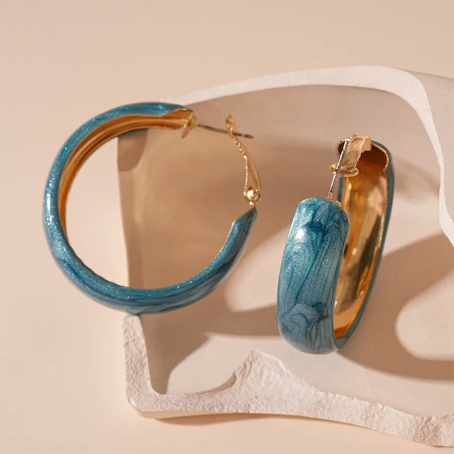 Turquoise Blue Hoops